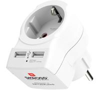 Skross Adaptateur secteur Europe vers Europe 2 USB-A 4000W Blanc