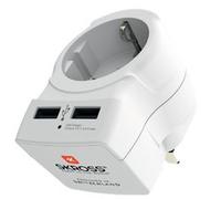 Adaptateur de voyage SKROSS Europe vers UK + 2 USB-A