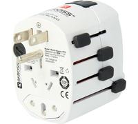 SKROSS - 1.103145 | Pro | Adaptateur de Voyage Universel 2-3 pôles pour Schuko. Tension et Puissance nominale: 100V - 630W / 250V - 1575W - Protection Contre Les Chocs électriques