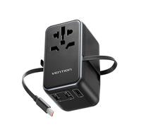 Adaptateur de Voyage Universel 3 Ports USB, Câble USB-C Technologie GaN