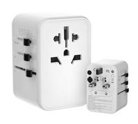 Adaptateur de voyage universel, adaptateur secteur international avec 2 ports USB-C et 2 ports USB-A, chargeur mural de voyage 70 W pour Royaume-Uni, Europe, États-Unis