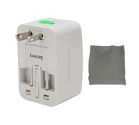 Adaptateur de voyage universel certifié pour la sécurité, doté d'une conception compacte et légère et d'un port de chargement USB Type C pour
