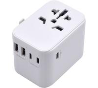 Ewent Adaptateur de Voyage, Adaptateur Monde vers L' Europe, USA/UK/AUS/Chine/Japon/Suisse etc. vers Prise Schuko (FR/IT/ES/DE/EU) Prise Type A-L-B-G-I-C-J-N vers Prise E-E, E-F