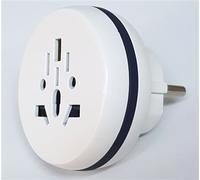 Adaptateur de voyage universel Leach Travel Europe Monde vers Europe Blanc