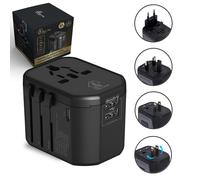 Adaptateur de voyage universel mondial EU/UK/USA/AU/CH USB-C, USB-A