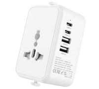 Adaptateur de voyage universel, prise de voyage universelle avec 2 ports USB A et 2 ports USB C, adaptateur universel, adaptateur de prise de voyage universel, adaptateur de prise international Travel