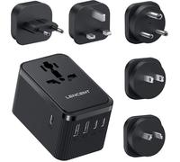 Adaptateur de Voyage Universel Prise International Type A/C/D/G/I,28W,3 USB C,2 USB A Compatible États-Unis,Angleterre,Japon