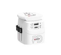 Adaptateur de Voyage Universel USB-A et USB-C Power Delivery 50W PRO Light World Blanc