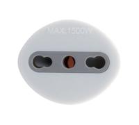 Zenitech - Adaptateur Prise Voyage France vers Italie - Prise Mâle France vers Prise Femelle Italie avec Terre - Compatible 230V 16A 2300W - Pratique et Sécurisé - Blanc - Compact
