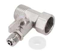 Adaptateur d'eau d'alimentation RO 1/2 "à 1/4", avec robinet à bille d'arrêt, robinet Tee B, tuyaux d'eau froide et chaude, accessoires for la maison