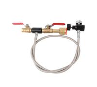 Adaptateur d'eau gazeuse Kuuleyn Cga- 320 Adaptateur de recharge de cylindre de Co2 avec tuyau pour remplir le réservoir de soude (36 inches long With pressure gauge)