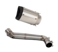 Adaptateur D'échappement Sport Pour Moto, Silencieux Central Pour CBR1000RR 2008-2016 Silencieux Embout De Tuyau(Silver-C)