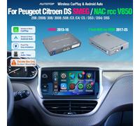 Adaptateur décodeur sans fil CarPlay Android Auto AUTOTOP pour SMEG 2013-16 / NAC rcc V850 2017-2025 Peugeot Citroën 208 308 508 3008 DS C3 C4 C5 DS3 DS4 DS5 DS6 Berlingo II Multispace Mirror Link NAC
