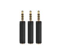 Adaptateur d'écouteur 3,5 mm OMTP vers CTIA Conversion pour écouteur noir (3PCS)