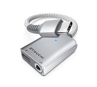 Adaptateur d'Écouteur Jack 3.5mm PD USB C, Stouchi 2-en-1 USB Type C vers Adaptateur Audio Aux pour Casque, DAC Haute Résolution, Prise en Charge Samsung Galaxy S22 S21, Pad Pro Mini6, Pixel 6a,Argent