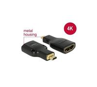 Adaptateur delock hdmi micro-d (m) -> hdmi (f) high speed ??hdmi avec ethernet 4k 65664