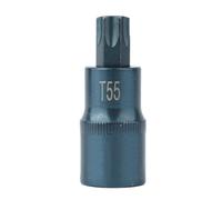 Adaptateur d'embout de clé à douille 1/2" pour Torx T30-T70, embout magnétique en alliage d'acier avec finition bleutée, longueur 55 mm, compatible avec clés à cliquet