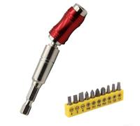 Adaptateur d'embout hexagonal à changement rapide avec 10 embouts de tournevis pour une utilisation dans les applications de perceuse et de vis avec mode pivot
