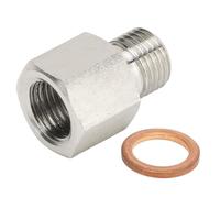 Adaptateur d'émetteur de manomètre, adaptateur étanche en acier inoxydable 1/8 pouces NPT femelle vers M10x1.0 mâle avec joint