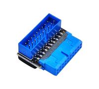 Adaptateur D'En-TêTe USB USB3.2 GEN1 19Pin/20Pin Socket Convertisseur de Coude de Direction à 90 DegréS Bricolage Carte MèRe de Bureau B