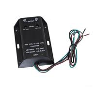 Adaptateur d'entrée 2 V - 2 V - Noir - Convertisseur de sortie haut vers bas - 20 Hz - 20 kHz pour sortie haut-parleur pour caisson de basses ou niveau de sensibilité réglable 0