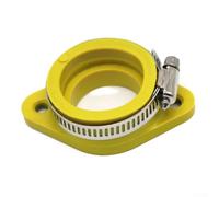 Adaptateur d'entrée de carburateur en caoutchouc ABS conçu pour carburateurs PWK 21 30 32 34 35 40 mm dans les installations d'admission d'air de moto tout-terrain (35 mm jaune)