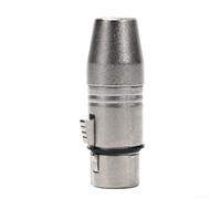 Adaptateur d'entrée femelle 3,5 mm avec sortie XLR 3 broches pour microphones utilisés dans la production en studio et l'enregistrement sur le terrain (XLR femelle vers femelle 3,5 mm)
