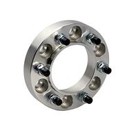 Adaptateur d'espacement de roue en aluminium forgé, 2 pièces 30/35/38/50mm PCD 6x139.7 CB 100mm, 6 cosses Compatible Pour voiture universelle M12XP1.25(2PCS 50mm Silver-01)