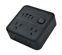 Adaptateur d'extension de 8 pots : hors alimentation avec protecteur de surtension, 4 sorties CA et 4 sorties USB Power Strip Surge Protector 1,8 m Extension Câble 8 en 1 Multiple Sortie Per