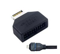 Adaptateur d'extension de Carte mère - Pont d'en-tête Compact de 1,02 Pouces | Connecteur 20P 19P - d'extension à Double Canal ABS pour Mise à Niveau de l'interface du châssis