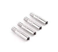 Adaptateur d'extension de la vanne 4pcs Vernies véhicules à Moteur en métal Extensions Tige véhicule Voiture Van Argent-Tire Valve