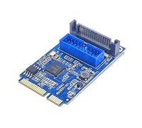 Adaptateur d'extension de panneau avant USB 19 broches pour carte d'extension PCIe 19 broches Taux de transfert 5 Gbit/s