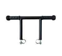 Adaptateur d'extension de poignée de poussette pour poussettes - Léger - Double tube pour parents de grande taille - Accoudoir flexible - Noir