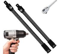 Adaptateur d'extension de visseuse - Lot de 2 flexibles - Embout rotatif - Qualité du matériau robuste permettant des résultats d'utilisation réguliers - Pratique pour les