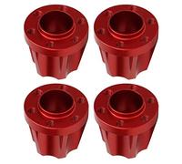 Adaptateur d'extension du moyeu hexalable de roue pour la voiture SCX10 VP RC 1.9/2,2 pouces Roue améliore la sécurité et les performances VP SLW/OMF Red Metal Set de 4 (18,4 mm)
