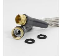 Adaptateur d'extension flexible en acier inoxydable pour une utilisation avec divers enrouleurs de tuyau d'arrosage facile et ininterrompu (1,5 m)