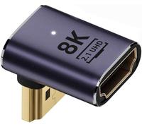 Adaptateur D'Extension Hdmi Mâle Vers Hdmi 2.1 Femelle À Profil Bas Vertical À 90 Degrés Uhd Coudé Vers Le Bas, Compatible Hdtv 8K 60 Hz
