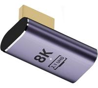Adaptateur D'Extension Hdmi Mâle Vers Hdmi 2.1 Femelle À Profil Bas Vertical À Angle Droit À 90 Degrés Compatible Hdtv 8K 60 Hz