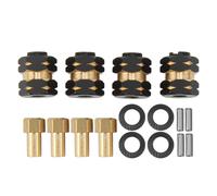 Adaptateur d'extension hexagonale de moyeu de roue RC en laiton, 4 pièces, pour Axial SCX24 AXI90081 AXI00001 1/24