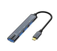 Adaptateur d'extension multiport Type C vers USB 3.0 2.0 pour connexion simultanée d'appareils pour la maison et le bureau