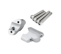 Adaptateur D'extension Pince Barre Poignée Traînée Rehausseur Guidon Moto pour Multistrada pour V4 S pour Rally Pikes Peak Guidon Support(White)