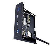 Adaptateur d'extension pour ordinateur de bureau 19/20 broches 3,5" 2 x USB 3.0 2 x USB 3.2 type C