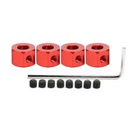 Adaptateur d'extension RC, coupleur de moyeu, alliage d'aluminium de haute qualité, kit d'extension d'empattement de 5 mm à 12 mm pour modification de camion RC WPL D12, 4 pièces (Rouge)