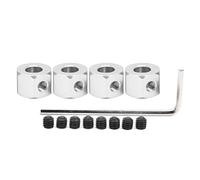 Adaptateur d'extension RC, coupleur de moyeu, alliage d'aluminium de haute qualité, kit d'extension d'empattement de 5 mm à 12 mm pour modification de camion RC WPL D12, 4 pièces (Argent)