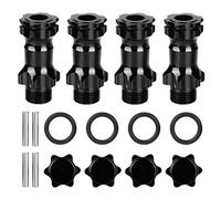 Adaptateur d'extension RC, Stable en Performance Élargisseur d'entretoise de Roue en Aluminium RC avec matériau en Aluminium de Haute qualité Hex 17mm pour Voiture Rc(Black)