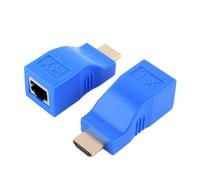 Adaptateur D'Extension Rj45 30m, Convertisseur Ethernet 4k 98ft, Compatible Hdmi, Cat5e Cat6, 1 Paire