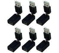 Adaptateur d'extension USB 2.0 rotatif à 360 degrés (noir)