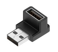 Adaptateur d'extension USB 3.0 mâle à femelle à Angle droit, 90 degrés, coude vers le haut, 10Gbps, pour ordinateur portable, connecteur convertisseur-Stereo reverse side
