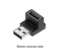 Adaptateur D'Extension Usb 3.0 Mâle À Femelle À Angle Droit, 90 Degrés, Coude Vers Le Haut, 10Gbps, Pour Ordinateur Portable, Connecteur Convertisseur.Stereo Reverse Side.