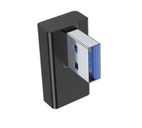 Adaptateur d'extension USB 3.0 mâle vers femelle à 90 degrés, connecteur USB vers le haut, synchronisation des données pour ordinateur portable, PC, ventilateur USB, adaptateur à 90 degrés, profil bas